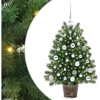vidaXL Arbre de Noël artificiel avec 150 LEDs Vert 95 cm PE et PVC