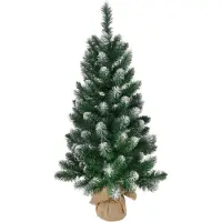 Magic Home Arbre de Noël MagicHome Nico, sapin en jute, pointes enneigées, 90 cm