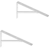 Merkloos Ensemble de 2 consoles murales pour lavabos - Blanc, 40x27 cm