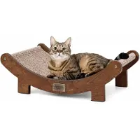 Merkloos Grand tapis en sisal pour chat, avec cadre en bois