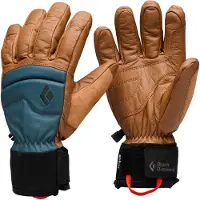 Black Diamond - Gants chauds et isolants en PrimaLoft - Spark Gloves Rye Midnight Blue en Cuir - Taille XL - Marron