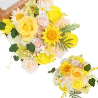 Merkloos Ensemble de fleurs artificielles pour la décoration de mariage et de la maison, idéal pour les projets de bricolage