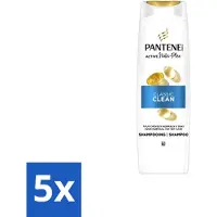 Pantene 5 flacons de shampooing Pro-V Classic Clean, 250 ml chacun - Pack avantageux - 5 pièces