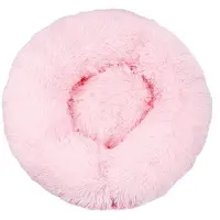 Sonstiges Lit pour chien, lit pour chat, doux, rond, en peluche, 50 cm, rose clair