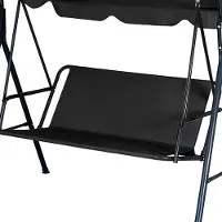 Merkloos Coussin pour fauteuil berçant, 115 x 48 cm, pour hamac de jardin, en tissu Oxford, imperméable, couleur noire