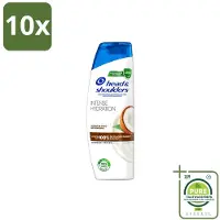 Head & shoulders 10 flacons de shampooing anti-pelliculaire Hydratation Intense à l'huile de coco, 285 ml - Lot de 10