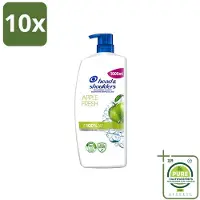 Head & shoulders 10 flacons de shampooing anti-pelliculaire Apple Fresh avec distributeur pompe, contenance 1000 ml - Lot de 10 pièces