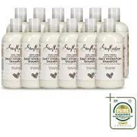 Shea Moisture 12 bouteilles de shampooing hydratant quotidien à l'huile de coco vierge , 384 ml - Pack économique - 12 pièces