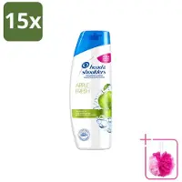 Head & shoulders 15 bouteilles de shampooing anti-pelliculaire Apple Fresh, 1 litre, lot économique, 15 pièces