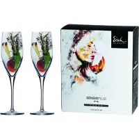 Eisch : 2 verres à champagne, capacité 500/71 cl, présentés dans un coffret cadeau SUPERIOR SENSISPLUS de 4 couleurs. Référence : 25005071 / 180504