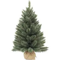 Triumph tree Forest Frosted Sapin de Noël Artificiel avec toile de jute - H45 x Ø36 cm - Bleu