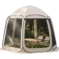 Vevor Tente Moustiquaire avec Auvent 303x265x230 cm Abri Moustiquaire Pop Up pour 4-8 Personnes Tente Pliante Portable pour Jardin Terrasse Cour Activités de Plein Air