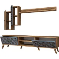 Skye Decor , Classe S - Noyer, Chalcedony, Meubles TV, Noyer, 180 x 44 x 35 cm