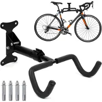 Merkloos Support mural pliable pour vélos, avec distance réglable, rotation à 360°, en métal, adapté aux VTT et aux vélos de course