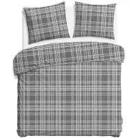 Darymex Couverture de lit, flanelle, chaude, style hivernal, dimensions 200x220, référence 31524-2, motif carreaux gris