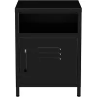 Merkloos Table d'appoint en métal noir, dimensions 40x40x55 cm, idéale pour le jardin et le balcon
