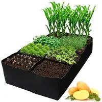 Merkloos Bordure de jardin surélevée en tissu, pot de culture respirant pour l'extérieur, idéal pour le jardin