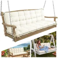 Merkloos Coussin pour banc d'extérieur, en tissu Oxford, avec dossier, dimensions 152 x 105 cm, pour banc de terrasse