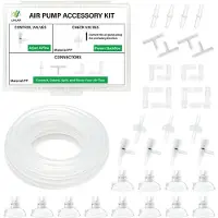 Merkloos Tuyau en silicone pour aquarium, longueur 5 mètres, diamètre 4/6 mm, avec valves de non-retour et de régulation, accessoires pour aquarium