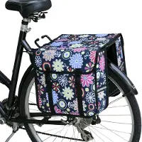 Merkloos Deux sacoches de vélo, d'une capacité de 26 litres (2 x 13 litres), résistantes à l'eau, avec un motif floral, conçues pour être fixées sur le porte-bagages