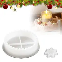 OEM Moules en silicone pour calendriers de l'Avent, lot de 2, forme étoile, résine 3D, couleur blanche