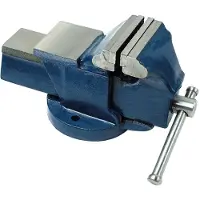 Dripio Étau de 100 mm, en fonte, de couleur rouge, avec enclume, poids : 5 kg