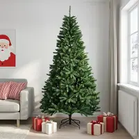 Syfax Arbre de Noël artificiel pliable, 210 cm, PVC, couleur vert moyen