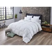 OEM Couverture en coton, blanche, 220x240 cm, garnissage en plumes et duvet