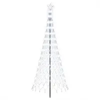 Syfax Arbre de Noël LED, 250 cm, 290 LED, lumière blanche froide, structure en fer, couleur noire
