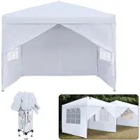 Merkloos Solidchoice - Pavillon de jardin pliable avec parois latérales et sac de transport