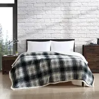OEM Couverture en polaire douce, taille King, 90x108 pouces, motif Vail, couleur gris