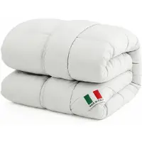 OEM Couverture d'hiver 250x200 cm, blanche, garnissage de 300 g, en microfibre