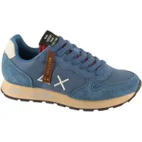 Sun68 Tom Vintage, baskets en cuir, pour homme, couleur bleu marine foncé (Avio Dark)