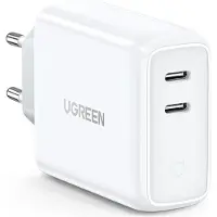 UGREEN Chargeur USB-C 36W PD 2 ports (36 W, 2 ports), Chargeur USB, Blanc