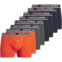 Jack & Jones John Solid Boxers 8 Units Orange,Noir M Homme