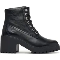 Timberland pour femme. TB0A5S49W021 Bottines en cuir Stone Heights noir (36 W), 5 à 8 cm, Lacets, Casuel