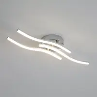 COMELY Plafonnier LED moderne et élégant, argenté, 18W, 2000 lumens, température de couleur 4500K