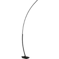 RL LIVE YOUR LIGHT Lampadaire LED courbé SOLO métal noir hauteur 158cm saillie 35cm