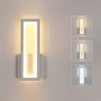 COMELY Applique murale LED Osairous, design moderne, 16W, 1800 lumens, 3000K/4500K/6500K, blanc – Blanc 3000K/4500K/6500K