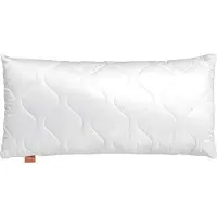 Unyqoos Coussin Comfort 100 – Öko-Tex Standard 100, lavable jusqu'à 60 °C, dimensions 40x80 cm, couleur blanche, housse en microfibre et garnissage en polyester HCS, adapté au sèche-linge, réglable