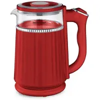 Swiss Haus Bouilloire 1,7L sans fil Style rétro Rouge SH-GWK1918