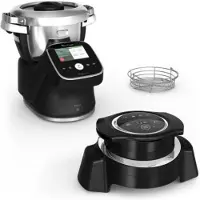 Moulinex Robot cuiseur i-Companion Touch Pro HF93L8F0 avec extension air fryer 3L Noir