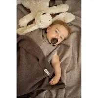Babys Only Couverture lit bébé Merino Brushed Meadow taupe