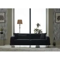 AEA Couch Dreisitzer Sofa Lounge Luxus 3-Sitzer Design Couchen Polster Sofas Schwarz