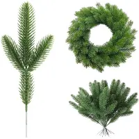 Merkloos Lot de 24 branches de sapin artificielles pour la décoration de Noël