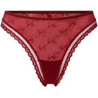 HUGO String avec finition en dentelle et logos manuscrits