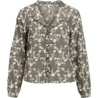 Object Col En V Brodé Blouse