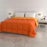 Merkloos Couette d'hiver en microfibre, double face, 260 x 260 cm