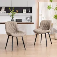 Merkloos Ensemble de 2 chaises de salle à manger, couleur kaki