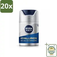 Nivea 20 x Crème anti-âge pour le visage MEN, protection solaire SPF 15 - 50 ml - Pack économique - 20 pièces